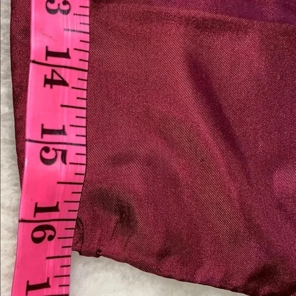 Made in Italy  burgundy Silk Men's Tuxedo Scarf - Picture 8 of 11